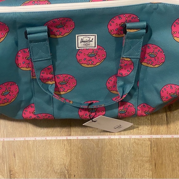 NEW Herschel Supply Co x The Simpsons Novel Homer Bart Simpson Donut Duffel Bag - Picture 3 of 15